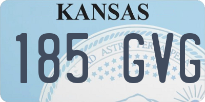 KS license plate 185GVG