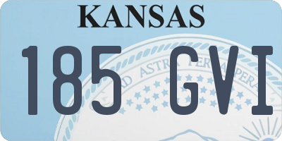 KS license plate 185GVI