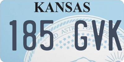 KS license plate 185GVK