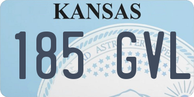 KS license plate 185GVL