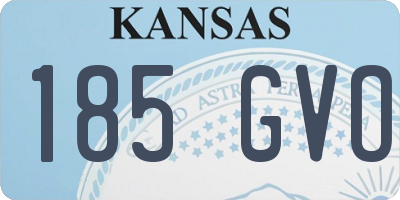 KS license plate 185GVO