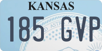 KS license plate 185GVP
