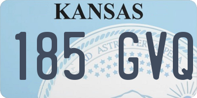 KS license plate 185GVQ