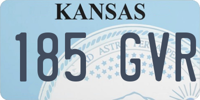 KS license plate 185GVR