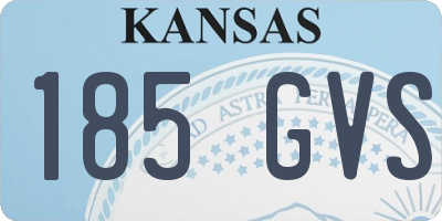 KS license plate 185GVS
