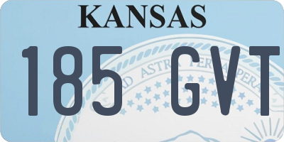 KS license plate 185GVT