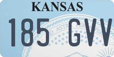 KS license plate 185GVV