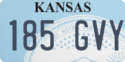 KS license plate 185GVY