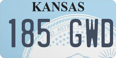 KS license plate 185GWD