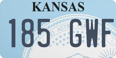 KS license plate 185GWF