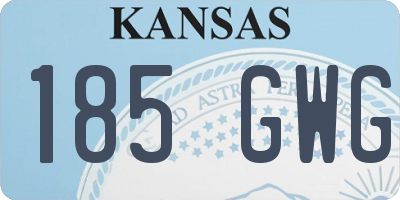 KS license plate 185GWG