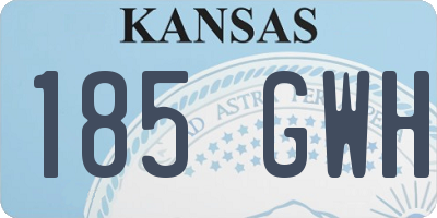 KS license plate 185GWH