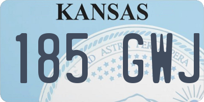 KS license plate 185GWJ
