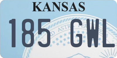 KS license plate 185GWL