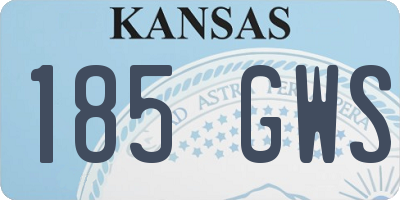 KS license plate 185GWS