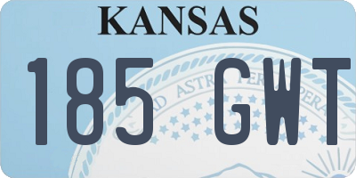 KS license plate 185GWT