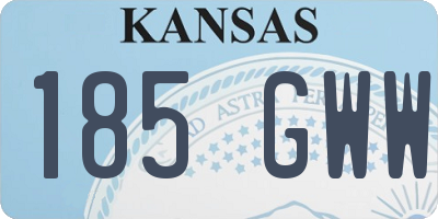 KS license plate 185GWW