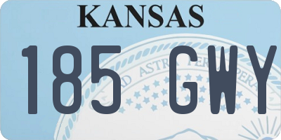 KS license plate 185GWY