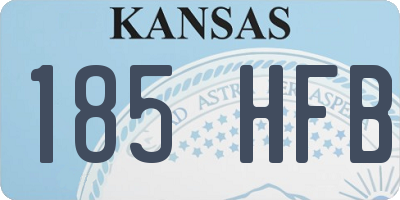 KS license plate 185HFB