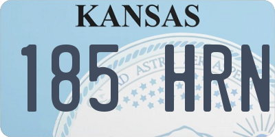 KS license plate 185HRN
