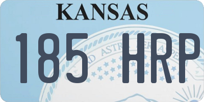 KS license plate 185HRP
