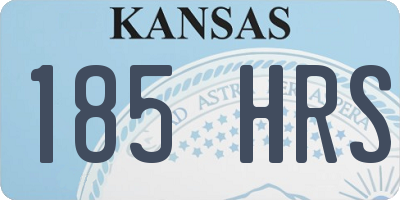 KS license plate 185HRS