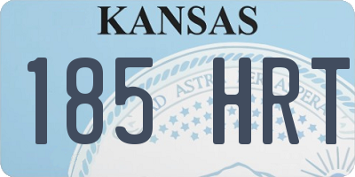 KS license plate 185HRT