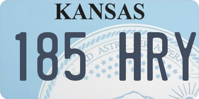 KS license plate 185HRY