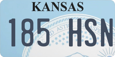 KS license plate 185HSN