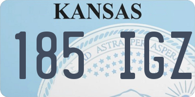 KS license plate 185IGZ