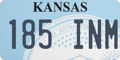 KS license plate 185INM