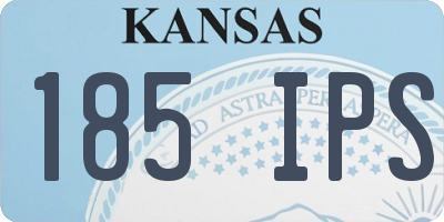 KS license plate 185IPS