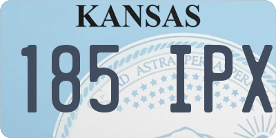 KS license plate 185IPX