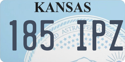 KS license plate 185IPZ