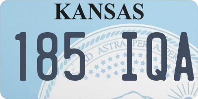 KS license plate 185IQA