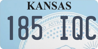 KS license plate 185IQC