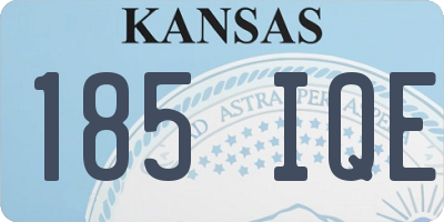 KS license plate 185IQE