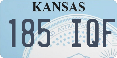 KS license plate 185IQF