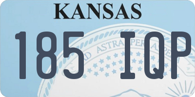 KS license plate 185IQP