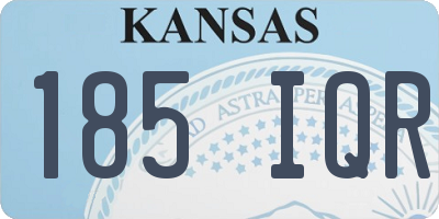 KS license plate 185IQR