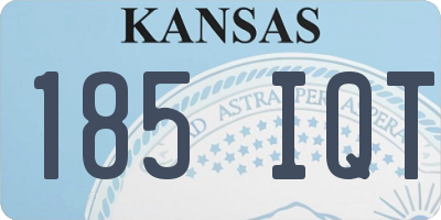 KS license plate 185IQT