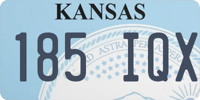 KS license plate 185IQX