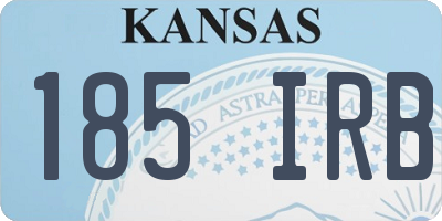 KS license plate 185IRB