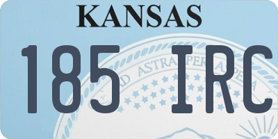 KS license plate 185IRC