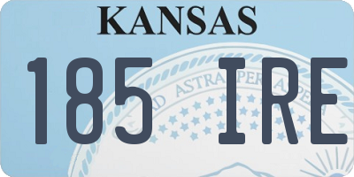 KS license plate 185IRE