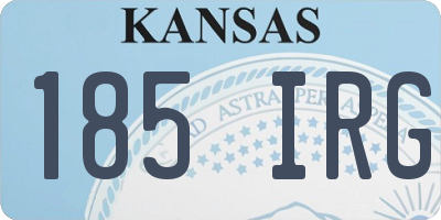 KS license plate 185IRG
