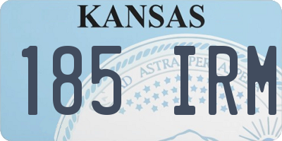 KS license plate 185IRM