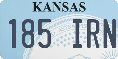 KS license plate 185IRN