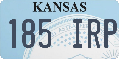 KS license plate 185IRP