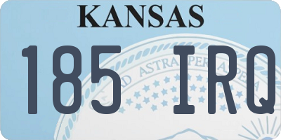 KS license plate 185IRQ